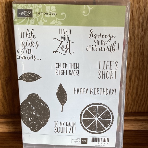 Stampin Up Lemon Zest Citrus Stamps Squeeze - Picture 1 of 3
